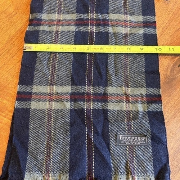 Forecaster of Boston Scarf Gray PlaidMens Womens Made in Japan 60 Fringe Unisex - Picture 5 of 5